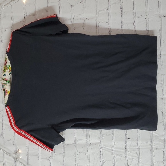 2018 Victoria's Secret PINK Sequin Rhinestone Black Red Tee Tshirt Size Small - Picture 14 of 14